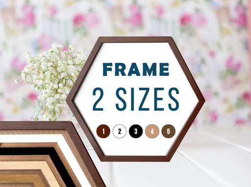 Hexagon picture frame, Hexagon wood frame, personalized photo | Online ...