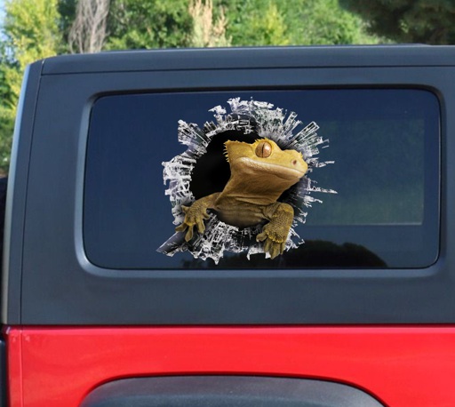 Crested Gecko window sticker, car sticker, Crested Gecko | Online ...