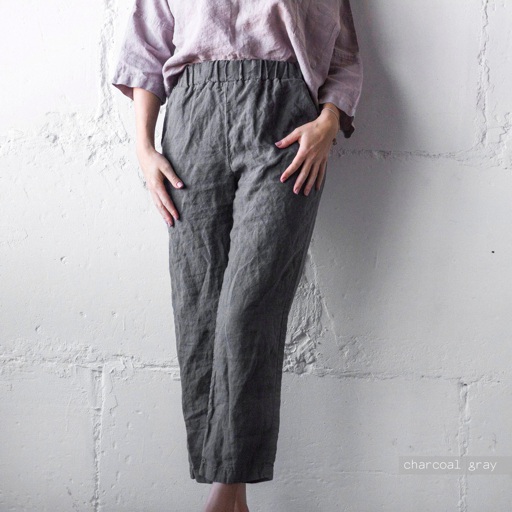 WOMENS LINEN PANTS grey linen pants, wide leg Online Supermarket — free download