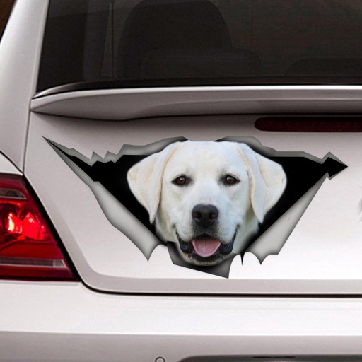 DECAL | White Labrador Decal, Lab Decal, | Online Supermarket